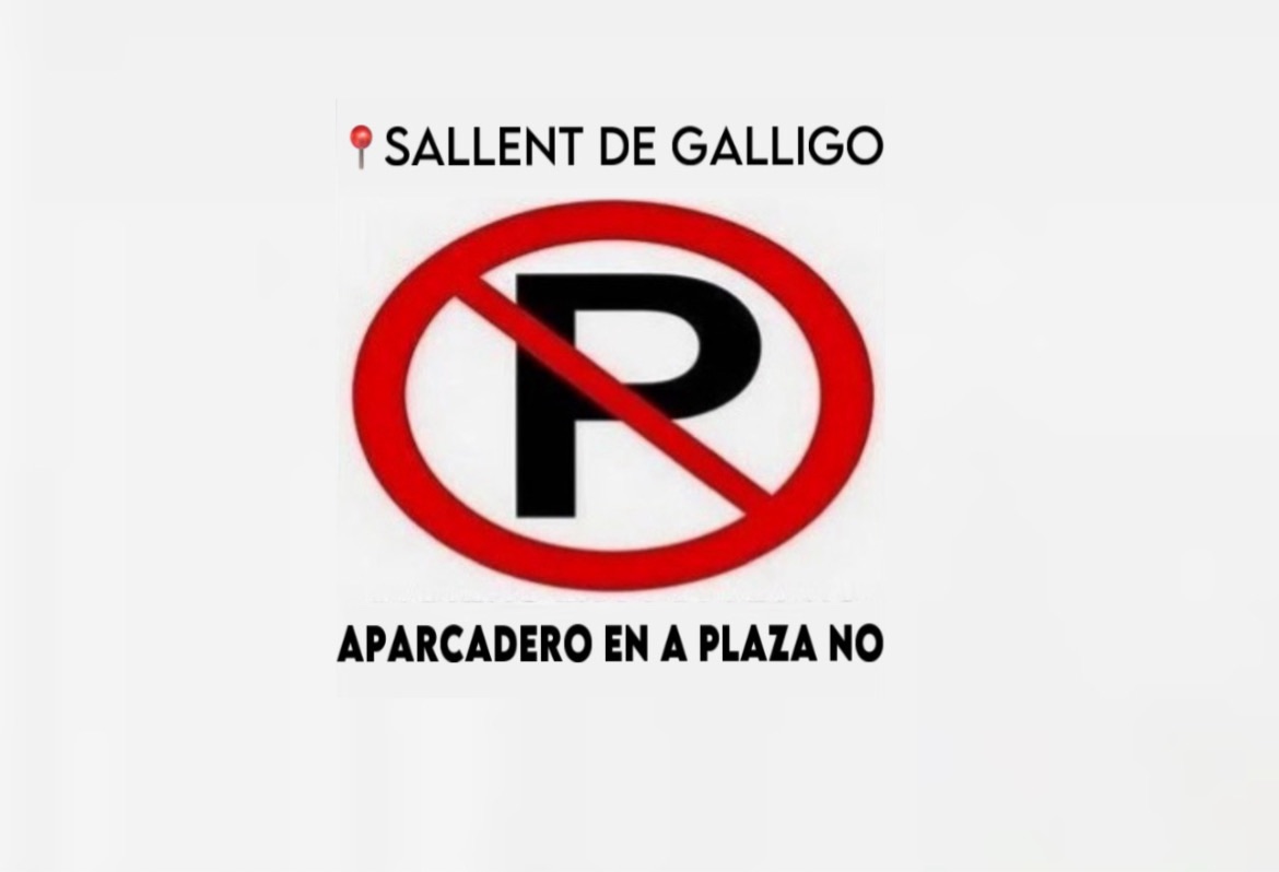 Luita cuentra l’aparcadero en a plaza de Sallent de Galligo